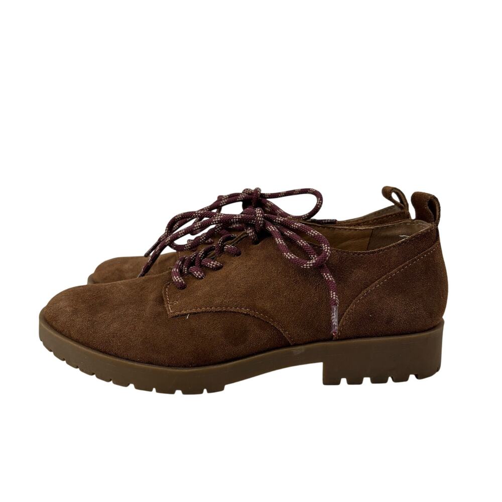Crown Vintage Womens Sz 6 Lowell Oxford Suede Lace Up